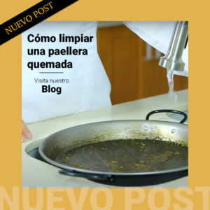 Cómo limpiar una paellera quemada